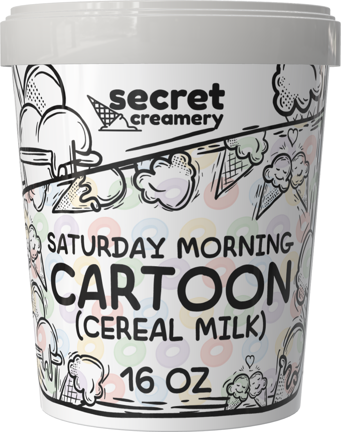 Secret Creamery Saturday Morning Cartoon (Cereal Milk) 16 oz pint