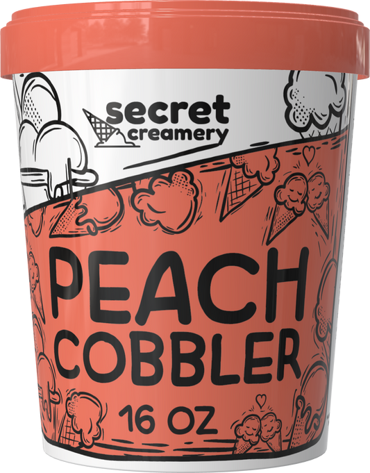 Secret Creamery Peach Cobbler 16 oz pint