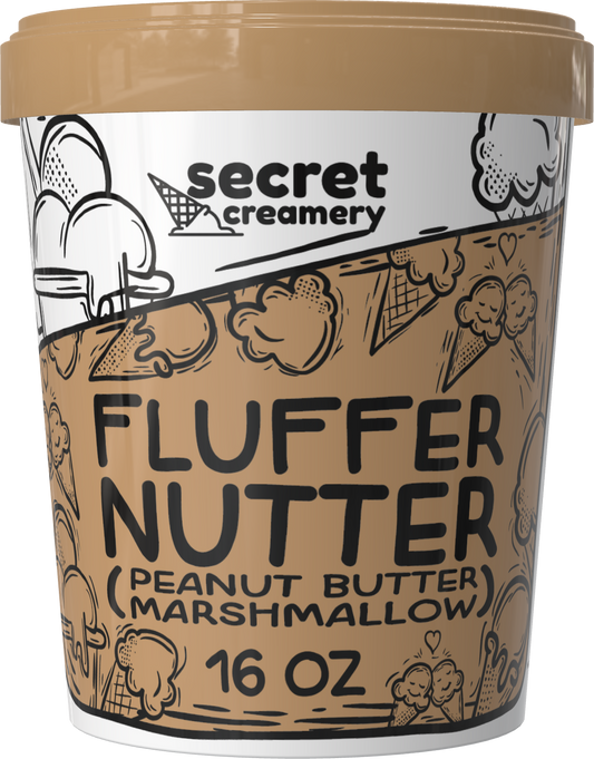 Secret Creamery Fluffernutter (Peanut Butter Marshmallow) 16 oz pint