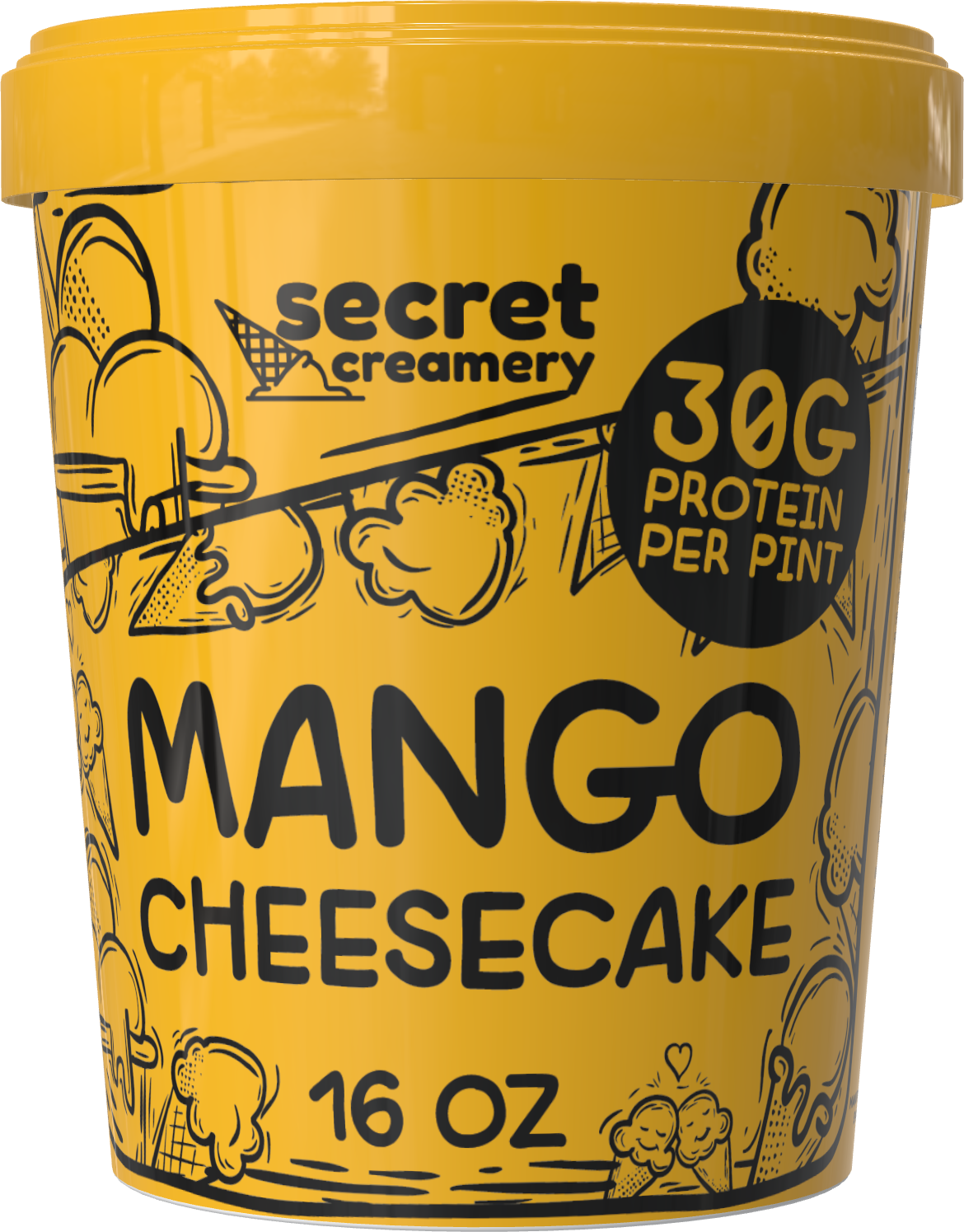 Secret Creamery Mango Cheesecake High Protein 16 oz pint — 30g protein per pint