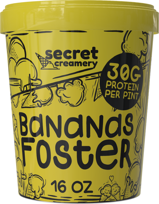 Secret Creamery Bananas Foster High Protein 16 oz pint — 30g protein per pint